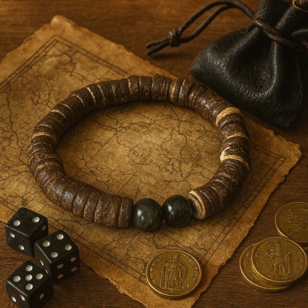 Obsidian Bracelet of The Trickster (+2 Luck)