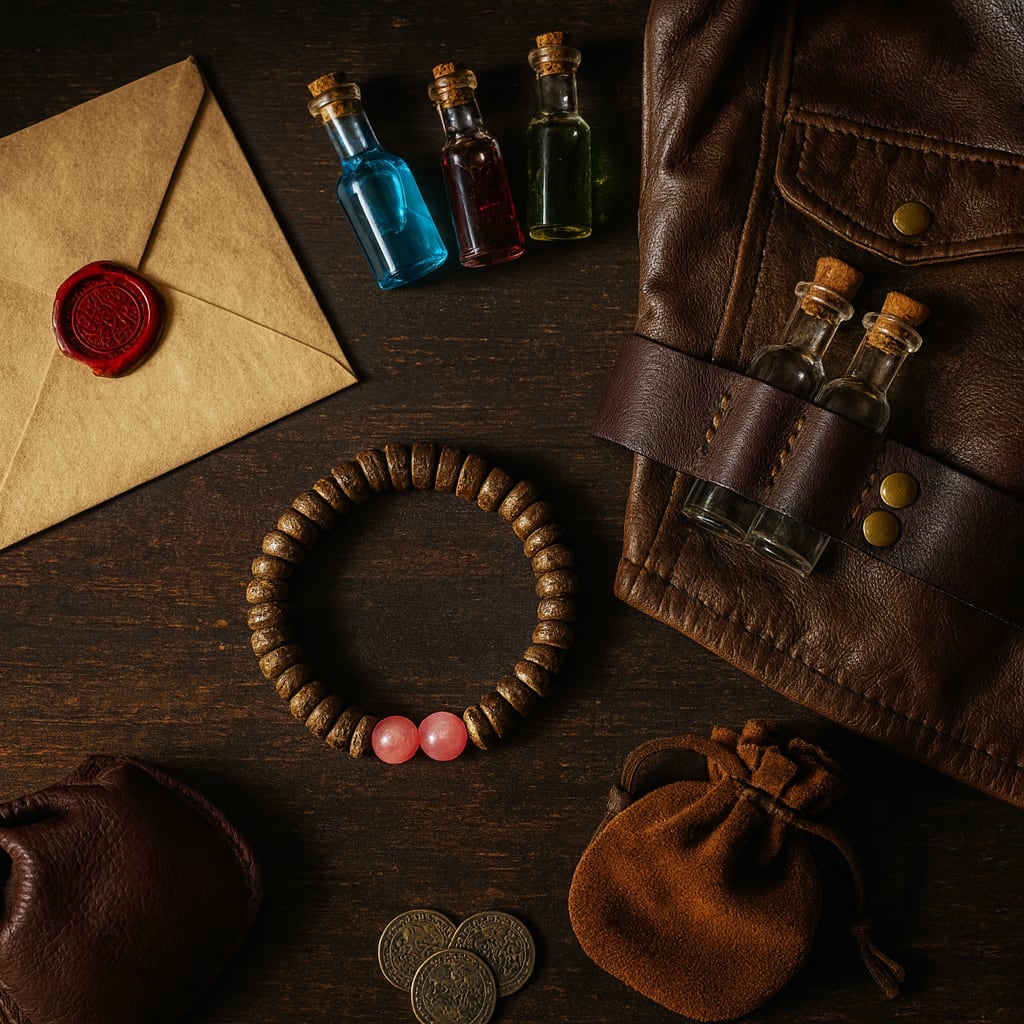 Rose Quartz Bracelet of The Enchanter (+2 Charisma) - Brown Edition