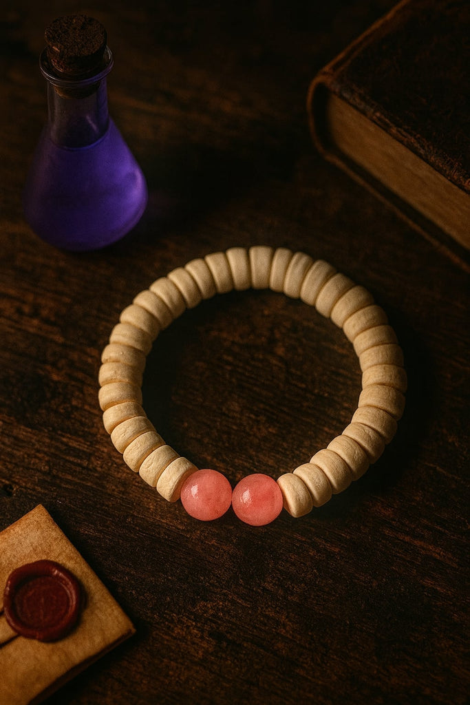 Rose Quartz Bracelet of The Enchanter (+2 Charisma) - White Edition