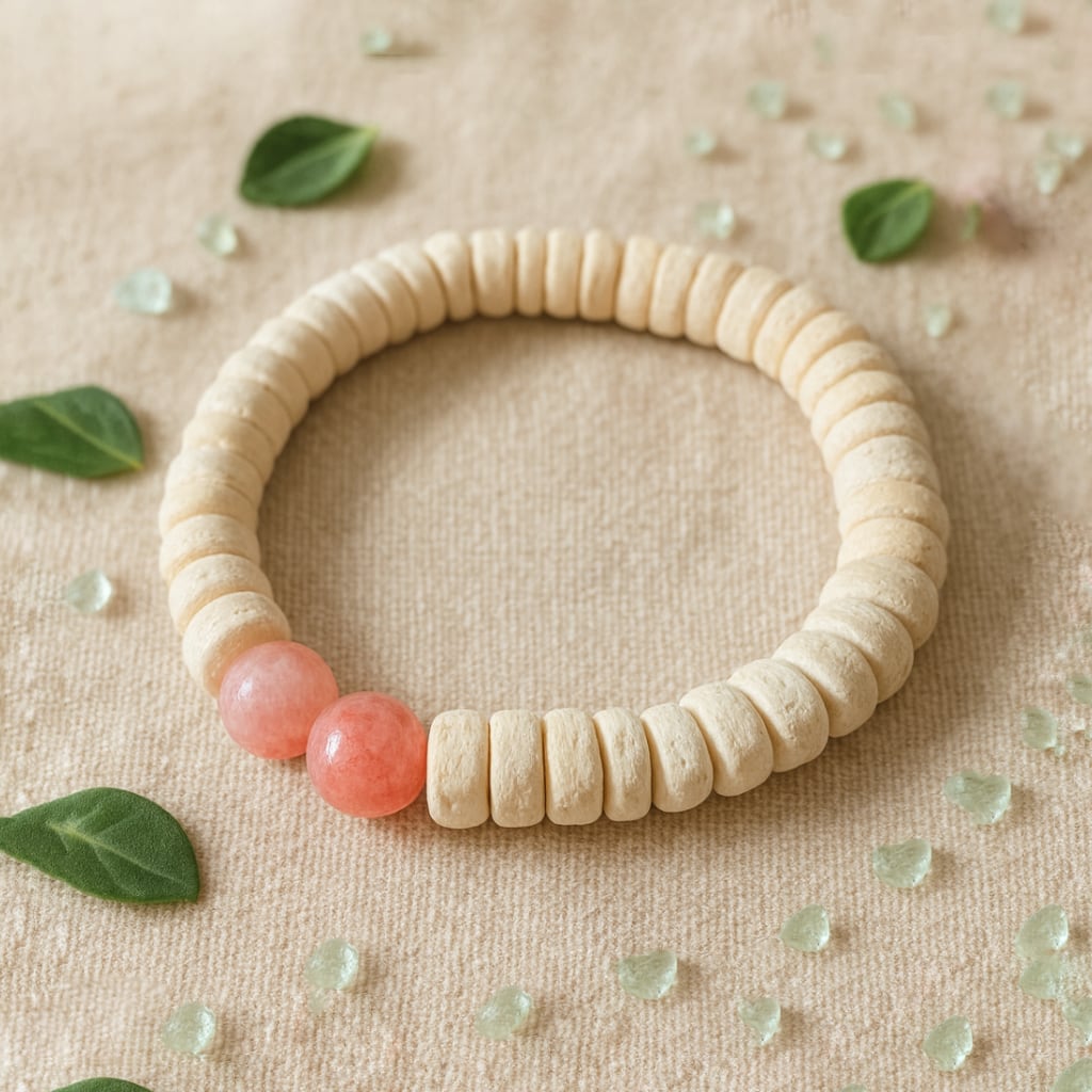 Rose Quartz Bracelet of The Enchanter (+2 Charisma) - White Edition