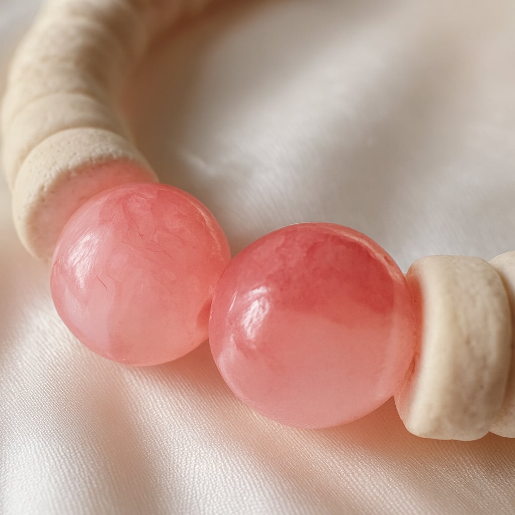 Rose Quartz Bracelet of The Enchanter (+2 Charisma) - White Edition
