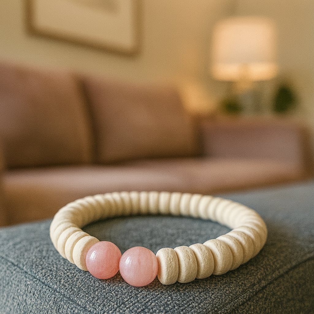 Rose Quartz Bracelet of The Enchanter (+2 Charisma) - White Edition