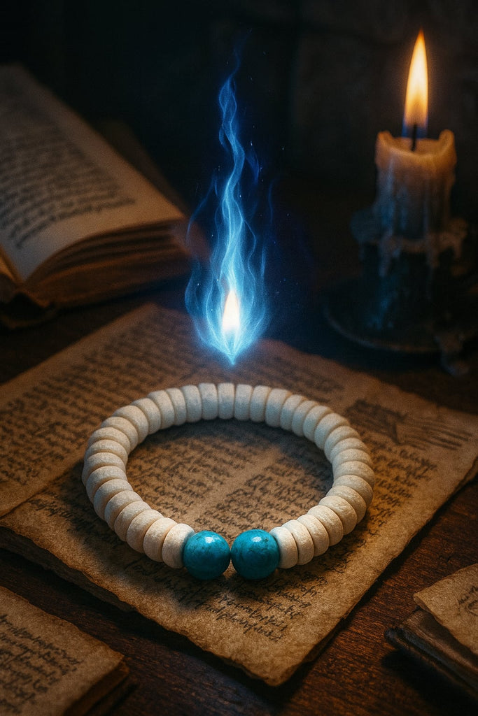 Turquoise Bracelet of The Oracle (+2 Wisdom) - White Edition