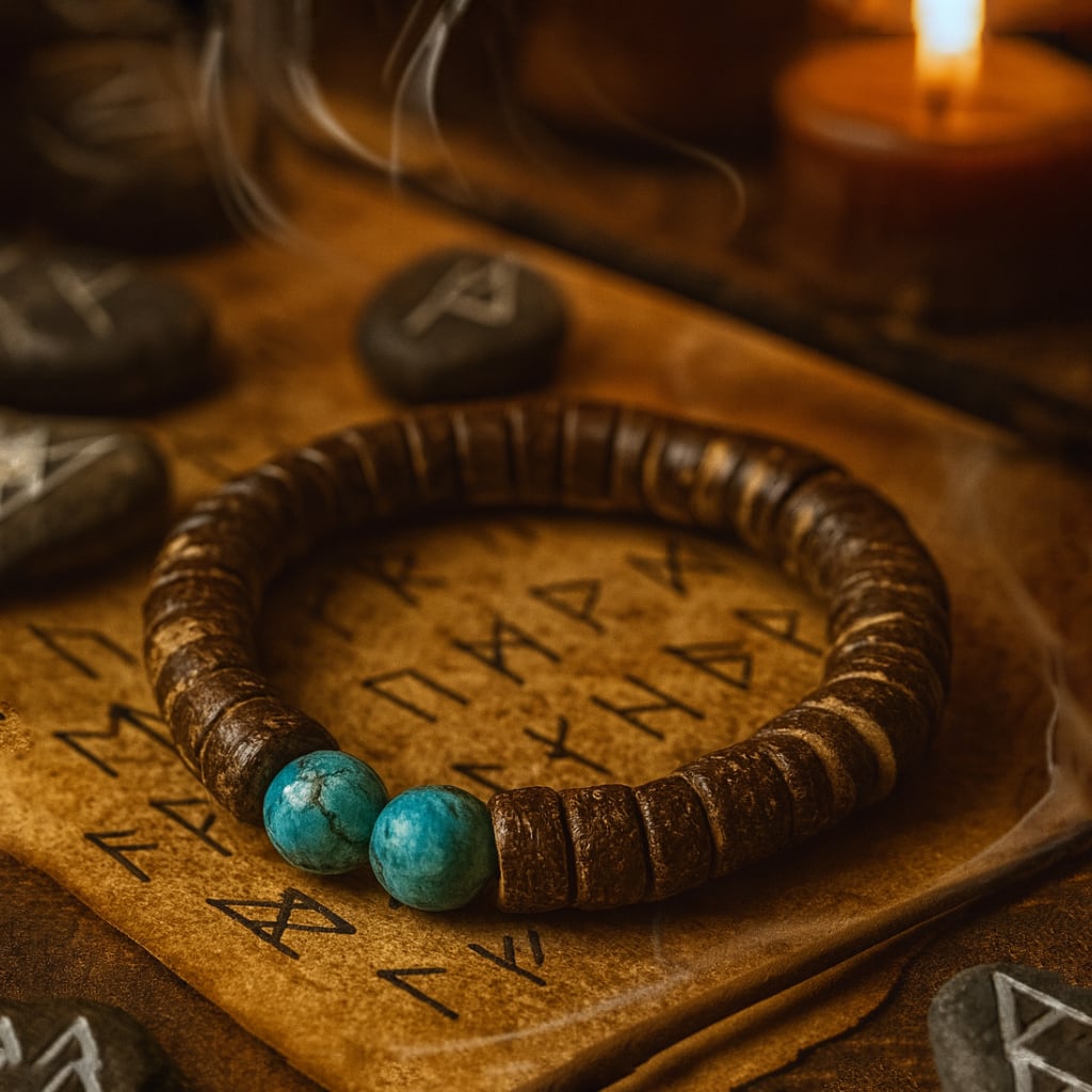 Turquoise Bracelet of The Oracle (+2 Wisdom) - Brown Edition